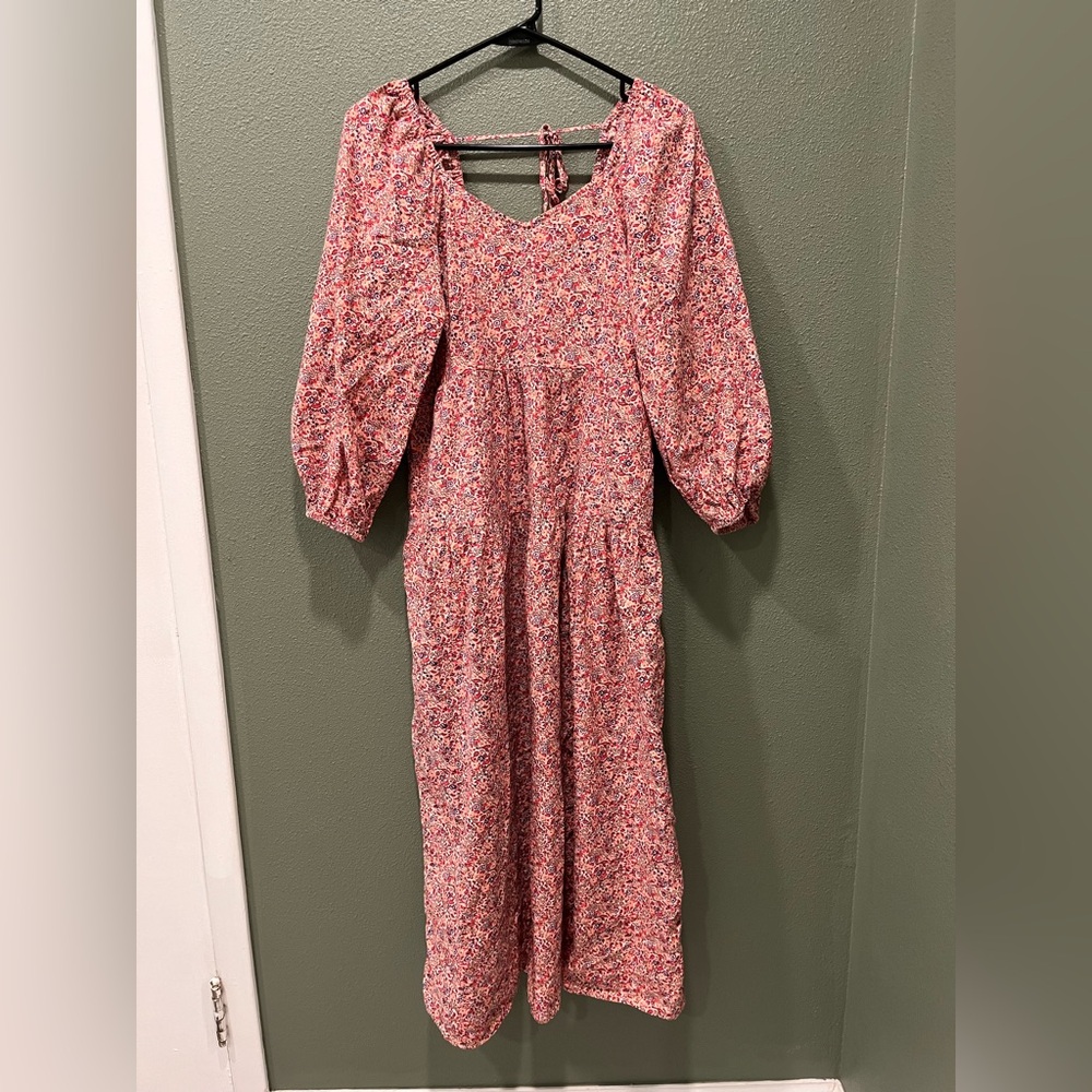 Universal Thread Pink Floral Long Sleeve Dress